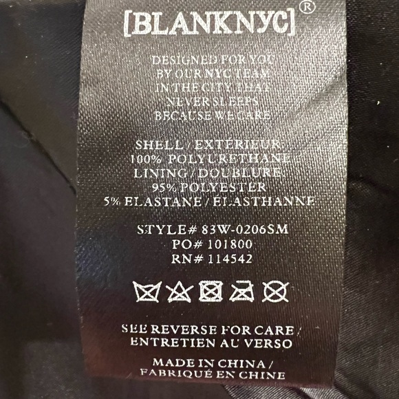 Blanknyc size 26 black vegan leather, sequined mini fully lined great condition - Picture 4 of 6